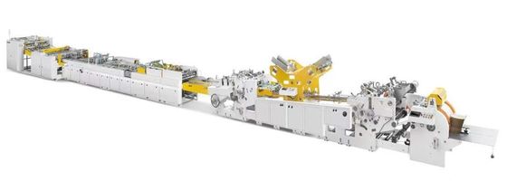 180-350гсм Лист квадратный дно Покупка бумажные пакеты Формирующая машина с ручками отверстий