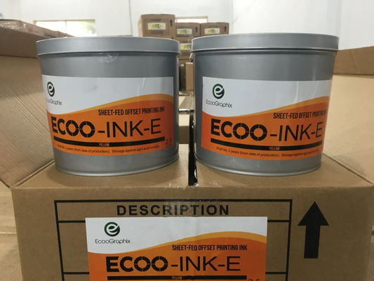 ECOO-INK-F Красная офсетная печатная краска на основе растворителя со сроком хранения 3 года в банках по 1 или 2,5 кг, 6 банок в коробке