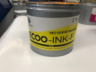 ECOO-INK-F Красная офсетная печатная краска на основе растворителя со сроком хранения 3 года в банках по 1 или 2,5 кг, 6 банок в коробке