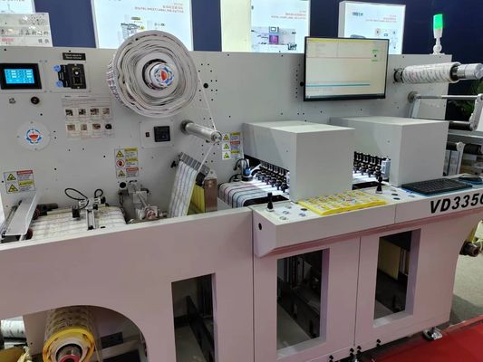 Цифровая рулочная лазерная резачка с максимальной скоростью резки 27 м/мин и максимальной шириной этикетки 330 мм