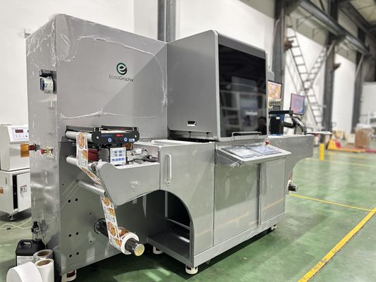 Машина для цифрового украшения этикеток с максимальной скоростью 60 м/мин, разрешением 360 * 360 дп и толщиной слоя лака 10-150 микро
