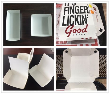 край коробки еды 200Pcs/Min 600GSM KFC формируя машину